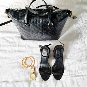 Brand new scrappy block heel shoes